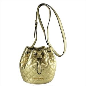 Michael Kors Gold Quilted Crossbody Bag